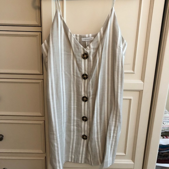 Topshop Dresses & Skirts - TOPSHOP Beige and White Dress